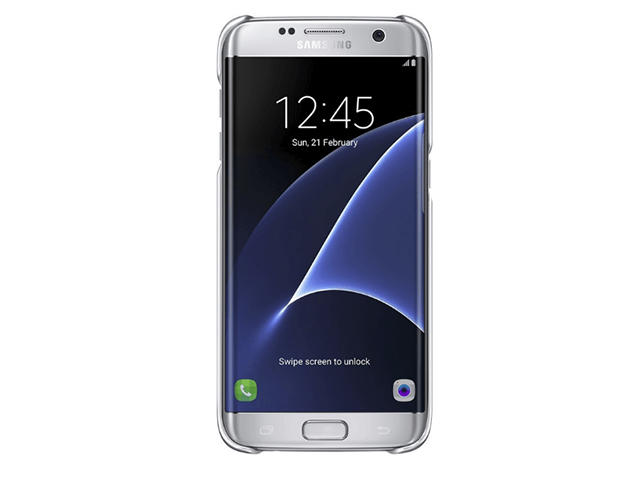 Калъфи Samsung Clear Cover за Samsung Galaxy S7 edge, прозрачен-сребрист