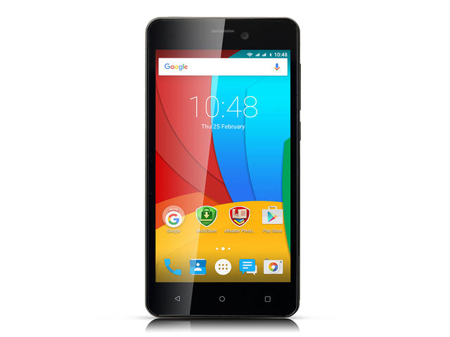 Смартфони Prestigio Muze A5 (5502) черен цвят, 8GB + 750MB интернет на месец