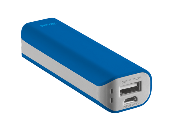Външни батерии TRUST Primo Power Bank 2200 mAh, в синьо