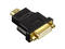 Кабели и Адаптери Hama DVI HDMI адаптер, HDMI - DVI, позлатен, екраниран