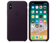 Калъфи Apple iPhone X Leather Case, в лилаво