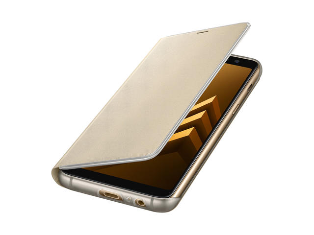 Калъфи Samsung Galaxy A8 (2018) Neon Flip Cover, в златисто