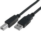 Кабели и Адаптери VCom Кабел USB 2.0 AM / BM Black - CU201-B-1.5m