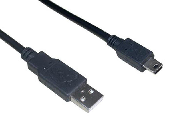 Кабели и Адаптери VCom Кабел USB 2.0 AM / Mini USB 5pin - CU215-3m