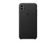 Калъфи Apple iPhone XS Max Leather Case, черен
