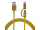 Кабели и Адаптери 4smarts ComboCord MicroUSB + USB-C cable Gold