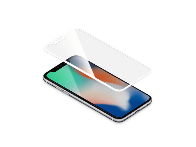 Защитно фолио Torrii BodyGlass 3D Full Cover за iPhone XS / iPhone X, бял-прозрачен