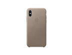 Калъфи Apple iPhone Xs Leather Case, в сиво