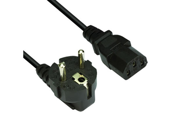 Кабели и Адаптери VCom Power Cord Computer schuko 220V 1.8m - CE021-1.8m-0.75mm