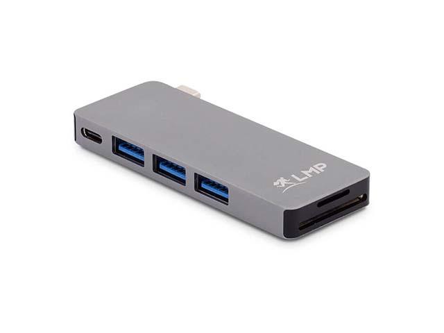 Кабели и Адаптери LMP Basic USB-C to SD/Micro SD, тъмносив