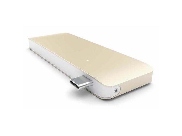 Кабели и Адаптери Satechi USB-C Pass Through USB Hub, gold