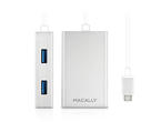 Кабели и Адаптери Macally 3.1 USB-C to USB A Hub