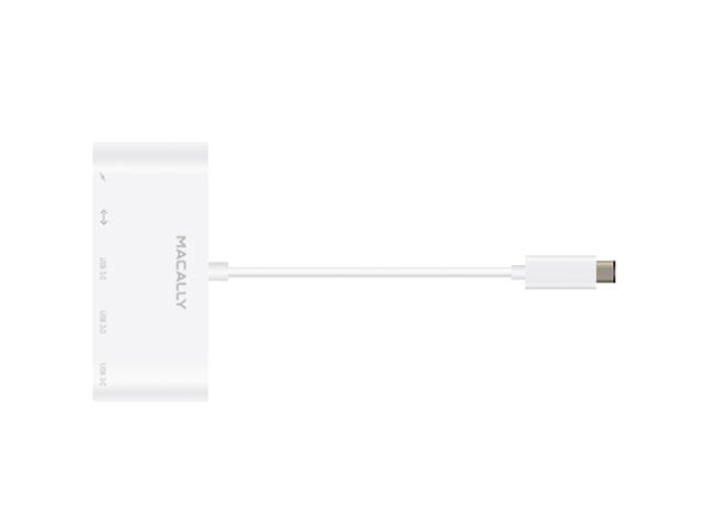 Кабели и Адаптери Macally 3.1 USB-C hub with USB, USB-C and Gigabit Ethernet