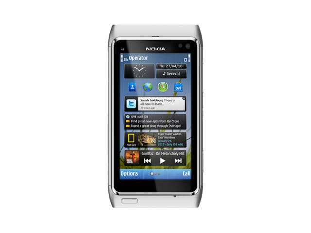 Смартфони Nokia N8 16GB, сребрист цвят