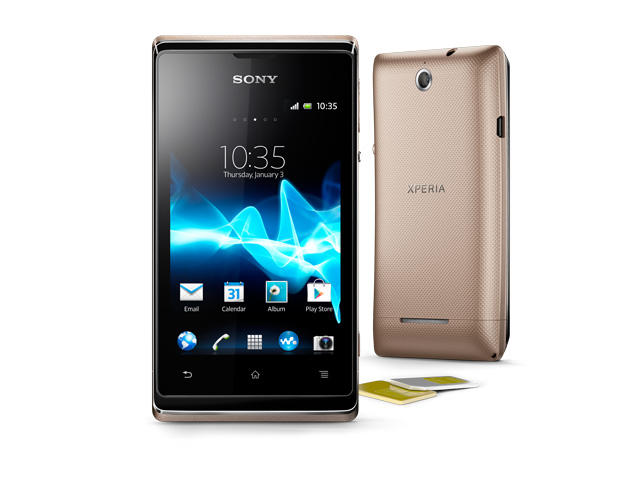 Смартфони Sony Xperia E 2GB, бронзов цвят