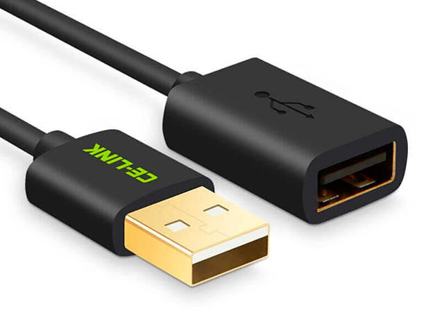 Кабели и Адаптери CE-Link USB 2.0 Extension Cable Black 5m