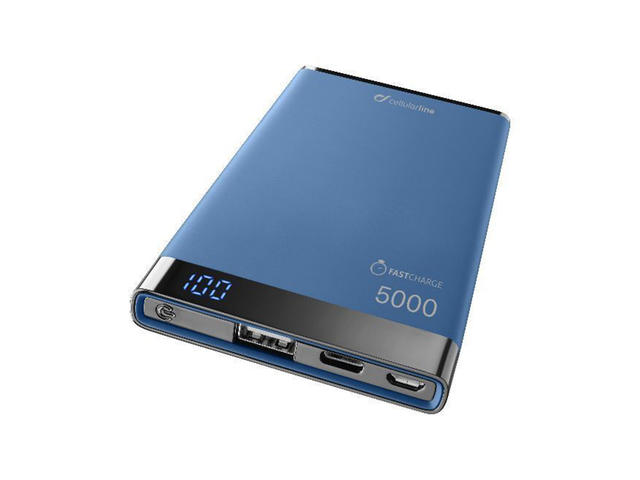 Външни батерии Cellularline Manta S 5000mAh USB-C, в синьо