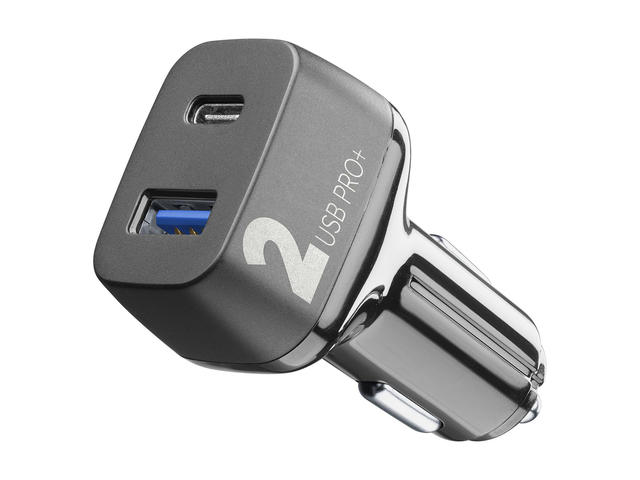 Зарядни устройства Cellularline зарядно 12V-18W +18W USB C бързо зарядно