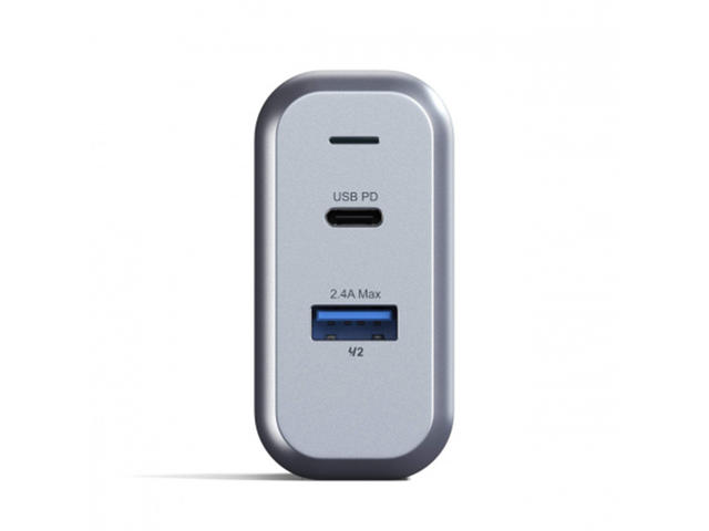 Зарядни устройства Satechi 30W Dual-Port Wall Charger - EU - Space Gray