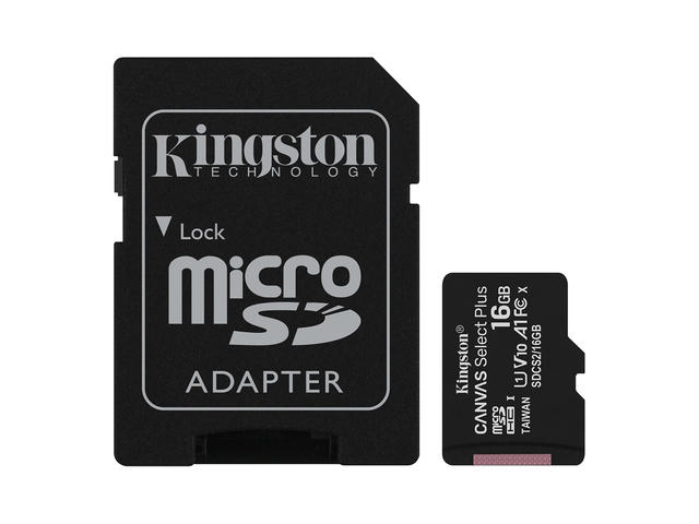 Карти памет 16GB Kingston Canvas Select Plus microSD