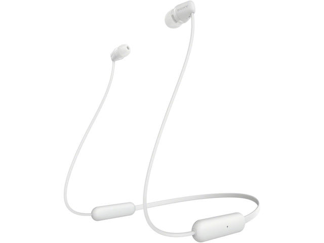 Слушалки Sony WI-C200, в бяло
