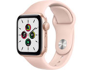 Смарт часовници Apple Watch SE GPS, 44mm 44mm Gold Aluminium Case with Pink Sand Sport Band - Regular