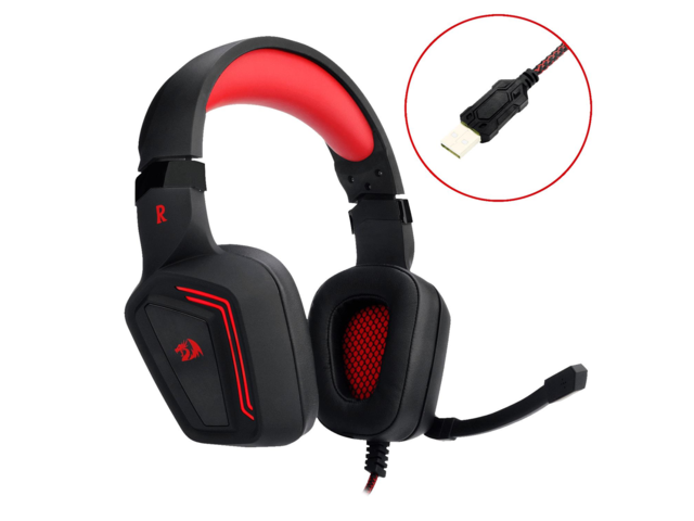 Слушалки Redragon Muses 2 H310-1-BK черно-червени