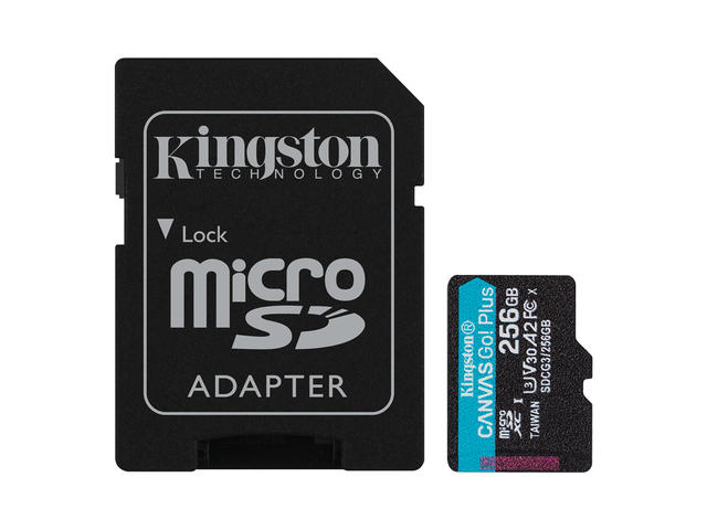 Карти памет 256GB Kingston Canvas Go! Plus microSD Memory Card