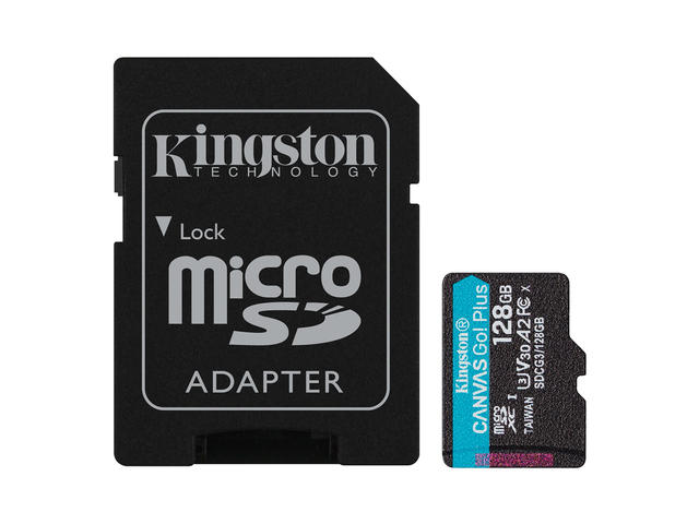Карти памет 128GB Kingston Canvas Go! Plus microSD Memory Card