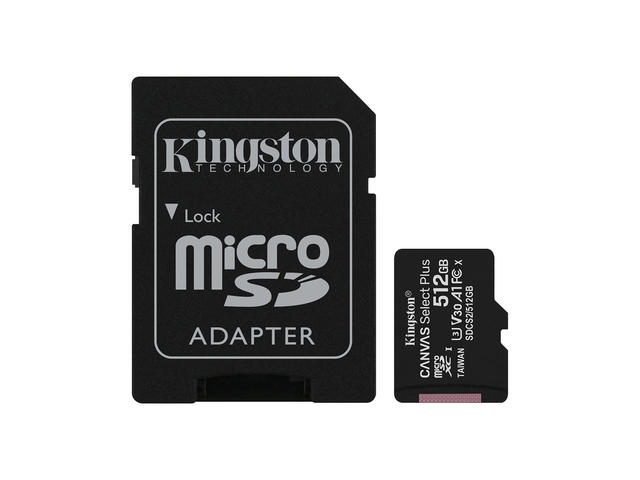 Карти памет 512GB Kingston Canvas Select Plus SD Memory Card