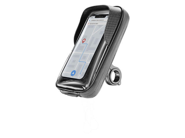 Стойки за мобилни устройства Cellular line Rider Shield до 6.7'', черна