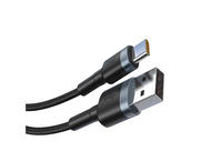 Кабели и Адаптери Baseus Cafule USB + USB-C to Lightning Cable PD 18W (CATKLF-ELG1) - USB и USB-C към Lightning кабел за Apple устройства с Lightning порт (120 см) (черен-сив)