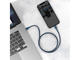 Кабели и Адаптери  Baseus High Density Braided USB-C to Lightning Cable PD 20W (CATLGD-A03) - USB-C към Lightning кабел за Apple устройства с Lightning порт (200 см) (син) 