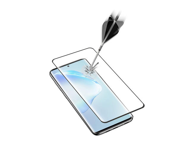 Защитно фолио Cellular Line закалено 3D стъкло за Samsung Galaxy S20 Plus, Черно