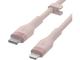 Кабели и Адаптери Belkin BOOST CHARGE Silicone cable USB-C to Lightning - 3M - Pink