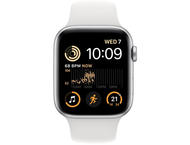 Смарт часовници Apple Watch SE GPS 44mm Silver Aluminium Case with White Sport Band - Regular