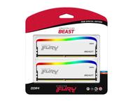 Оперативна памет 16GB (2х8GB) 3600MHz DDR4 Kingston FURY BEAST White RGB Special Edition