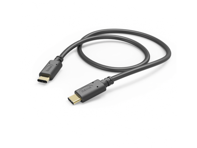 Кабели и Адаптери Hama захранващ кабел, USB-C - USB-C, 1 метър, черен