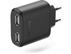 Зарядни устройства Hama, 2 x USB порта, 4,8 A, черно