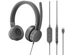 Слушалки LENOVO Go Wired ANC Headset USB-C Storm Grey