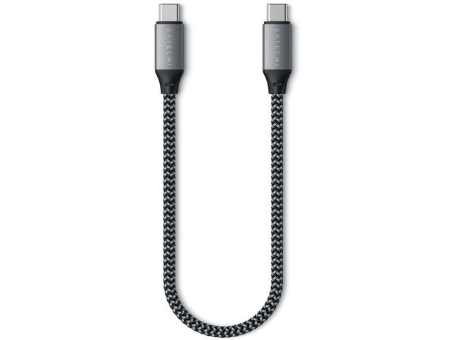 Кабели и Адаптери Satechi USB-C to USB-C Short Cable - 25cm - Space Grey