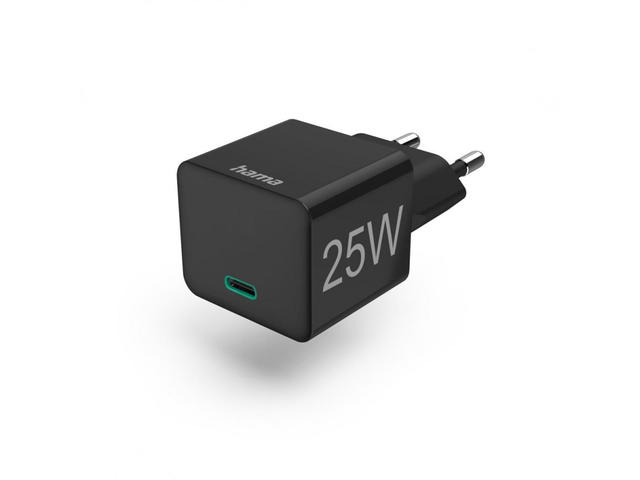 Зарядни устройства Hama Power Delivery (PD), Qualcomm 3.0, USB-C, 25W, черно