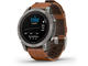 Смарт часовници Garmin fenix 7 Pro Sapphire Solar Edition - Titanium с Chestnut кожена каишка