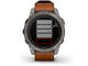 Смарт часовници Garmin fenix 7 Pro Sapphire Solar Edition - Titanium с Chestnut кожена каишка