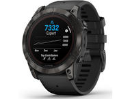 Смарт часовници Garmin fenix 7X Pro Sapphire Solar Edition - Carbon Grey DLC Titanium с Black каишка