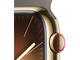 Смарт часовници Apple Watch S9 Cellular 45mm Gold Stainless Steel Case w Clay Sport Band - S/M