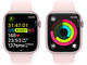 Смарт часовници Apple Watch S9 Cellular 41mm Pink Alu Case w Light Pink Sport Band - S/M