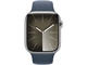 Silver Stainless Steel Case w Storm Blue Sport Band - S/M