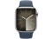 Смарт часовници Apple Watch S9 Cellular 45mm Silver Stainless Steel Case w Storm Blue Sport Band - S/M