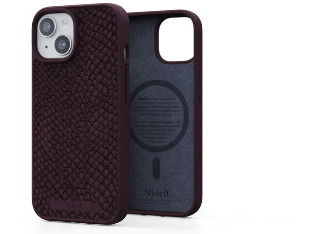 Калъфи Njord Magsafe за iPhone 15, тъмночервен